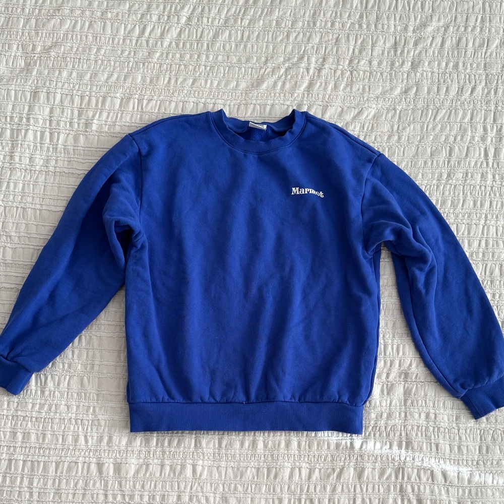 Small Marmot Men's Vibrant Blue Crewneck Sweater